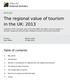 The regional value of tourism in the UK: 2013