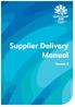 Supplier Delivery Manual. Version 2
