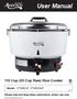 User Manual. 110 Cup (55 Cup Raw) Rice Cooker. Model: 177GRCLP, 177GRCNAT 10/2017. Please read and keep these instructions. Indoor use only.