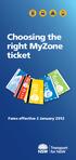 Choosing the right MyZone ticket
