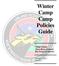 Winter Camp Camp Policies Guide Camp Urland, Three Rivers Council, Boy Scouts of America