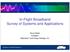 In-Flight Broadband Survey of Systems and Applications