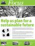 Help us plan for a sustainable future