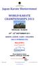 Japan Karate Shotorenmei WORLD KARATE CHAMPIONSHIPS 2011
