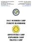 2017 SUMMER CAMP PARENT HANDBOOK