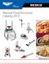 Manual Food Processor Catalog 2010