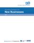 Quarterly Statistics for New Businesses