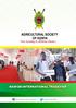 AGRICULTURAL SOCIETY OF KENYA Your Leading Exhibition Partner