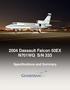 2004 Dassault Falcon 50EX N701WQ S/N 333 Specifications and Summary