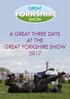 A GREAT THREE DAYS AT THE GREAT YORKSHIRE SHOW 2017