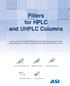 Filters for HPLC and UHPLC Columns
