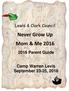 2016 Parent Guide Camp Warren Levis September 23-25, 2016
