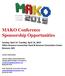 MAKO Conference Sponsorship Opportunities