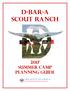 D-Bar-A Scout Ranch Summer Camp Planning Guide