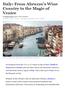 Italy: From Abruzzo s Wine Country to the Magic of Venice
