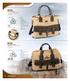 OUT OF AFRICA. BB0086 Out of Africa Handbag. BB0087 Out of Africa Travel Duffel. Material: 600D Polyester, Spotted PVC 40cm x 34cm x 10.
