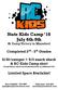 State Kids Camp 16 July 6th-9th At Camp Victory in Mannford