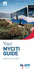 Your MYCITI GUIDE Valid from July 2018