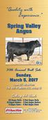 Welcome to our 30th Annual Bull Sale! Spring Valley Angus