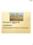 Ancient Egypt & Judaism