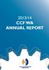2013/14 CCF WA ANNUAL REPORT