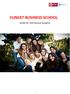 EUNCET BUSINESS SCHOOL. Guide for international students