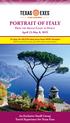 PORTRAIT OF ITALY From the Amalfi Coast to Venice April 23-May 8, 2019