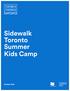 Sidewalk. Summer Kids Camp