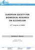 EUROPEAN SOCIETY FOR BIOMEDICAL RESEARCH ON ALCOHOLISM