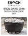 IRON DAYS 2016 DUTCH OVEN COOK- OFF