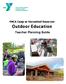 YMCA Camp at Horsethief Reservoir Outdoor Education. Teacher Planning Guide