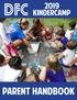 2019 kindercamp. parent handbook