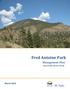 Fred Antoine Park. Management Plan. Final Public Review Draft