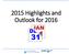 2015 Highlights and Outlook for 2016
