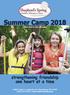 Summer Camp 2018 adventures for all ages