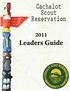 Cachalot Scout Reservation. Leaders Guide