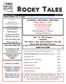Rocky Tales. GENERAL MONTHLY MEETING Friday, March 11, 2011 Mt. Olive Parish Center Havasupai Blvd.