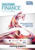 FINANCE HOUSING. Joining papers. Seizing opportunities and safeguarding against risks