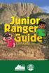 Junior Ranger Guide. Recommended for Ages Photo Charlie Johnson