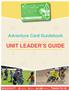 Adventure Card Guidebook UNIT LEADER S GUIDE