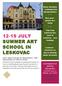 12-19 JULY SUMMER ART SCHOOL IN LESKOVAC