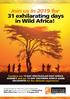 31 exhilarating days in Wild Africa!