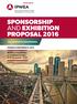 SPONSORSHIP AND EXHIBITION PROPOSAL 2016