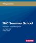 IMC Summer School. International Tourism Management July 2019 Krems Austria