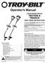 Operator s Manual. 4-Cycle Gasoline Trimmer TB575SS & TB525CS SAVE THESE INSTRUCTIONS WARNING