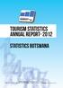 TOURISM STATISTICS ANNUAL REPORT 2012