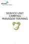 SERVICE UNIT CAMPING MANAGER TRAINING