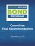 Committee Final Recommendations
