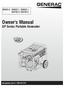MODELS: , , , Owner's Manual. GP Series Portable Generator.   or
