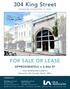 304 King Street DOWNTOWN CHARLESTON, SC FOR SALE OR LEASE APPROXIMATELY ± 6,866 SF